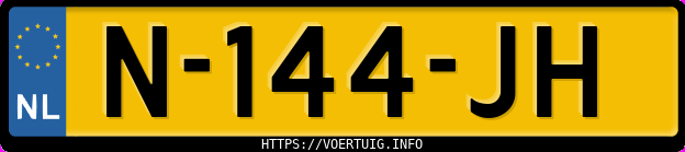 Kenteken afbeelding van N144JH, zwarte Volkswagen Golf 8 Ehybrid 1.4 Gte