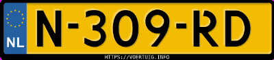 Kenteken afbeelding van N309RD, grijze Volkswagen ID.3 Pure 110 Kw