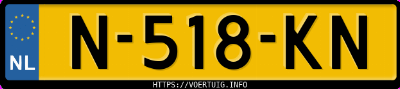 Kenteken afbeelding van N518KN, blauwe Volkswagen Up High Up! 1.0 Bluemotion . Take