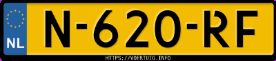 Kenteken afbeelding van N620RF, grijze Volkswagen ID.4 Pro 150 Kw
