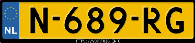 Kenteken afbeelding van N689RG, grijze Volkswagen ID.4 Pro 150 Kw