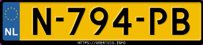 Kenteken afbeelding van N794PB, grijze Volkswagen Golf 8 1.5 Tsi Evo