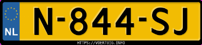 Kenteken afbeelding van N844SJ, grijze Volkswagen ID.4 Pro 150 Kw