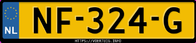 Kenteken afbeelding van NF324G, grijze Volkswagen Golf Sportsvan 1.0