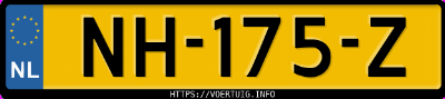 Kenteken afbeelding van NH175Z, grijze Volkswagen Caddy -Life