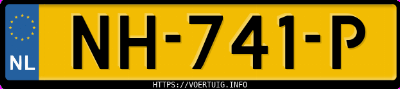 Kenteken afbeelding van NH741P, blauwe Volkswagen Polo