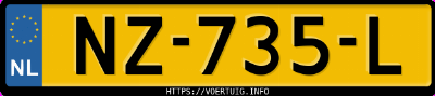 Kenteken afbeelding van NZ735L, witte Volkswagen Tiguan 1.4 Tsi Act Dsg Highline Trendline Plus