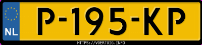 Kenteken afbeelding van P195KP, witte Volkswagen ID.4 Pro 150 Kw