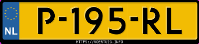 Kenteken afbeelding van P195RL, paarse Volkswagen Polo 1.0 Tsi