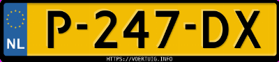 Kenteken afbeelding van P247DX, grijze Volkswagen ID.4 Pro 150 Kw
