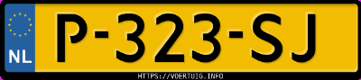 Kenteken afbeelding van P323SJ, witte Volkswagen ID.4 Pro 150 Kw