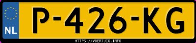Kenteken afbeelding van P426KG, grijze Volkswagen T-ROC 1.0tsi