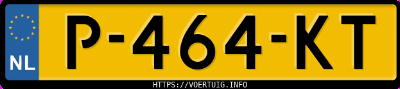 Kenteken afbeelding van P464KT, zwarte Volkswagen Golf 8 2.0tdi