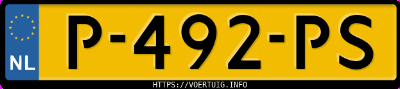 Kenteken afbeelding van P492PS, grijze Volkswagen Polo 1.0 Tsi