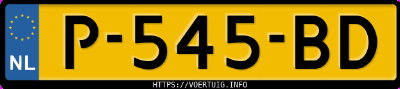 Kenteken afbeelding van P545BD, rode Volkswagen Multivan 1.4 Ehybrid