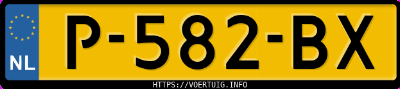 Kenteken afbeelding van P582BX, grijze Volkswagen Polo 1.0 Tsi