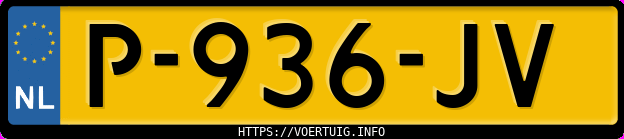 Kenteken afbeelding van P936JV, zwarte Volkswagen Tiguan 1.4 Tsi Act Trendline Plus