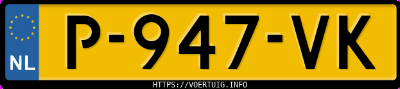 Kenteken afbeelding van P947VK, rode Volkswagen ID.5 Pro 128 Kw Perform.