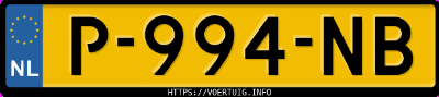 Kenteken afbeelding van P994NB, zwarte Volkswagen Polo 1.0 Tsi