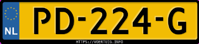 Kenteken afbeelding van PD224G, grijze Volkswagen Passat Variant 2.0 Tdi Bluemotion Dsg R-Line Comfortline