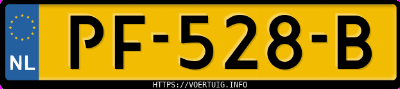 Kenteken afbeelding van PF528B, blauwe Volkswagen Golf Sportsvan 1.4 Tsi Bluemotion Dsg Highline