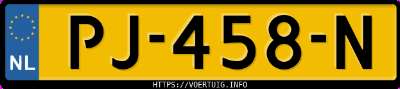 Kenteken afbeelding van PJ458N, grijze Volkswagen Golf E-Golf