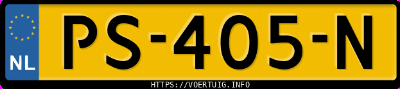 Kenteken afbeelding van PS405N, zwarte Volkswagen Golf Tsi Dsg Comfortline Trendline