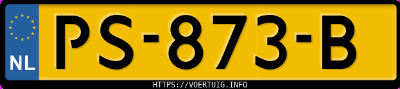 Kenteken afbeelding van PS873B, zwarte Volkswagen Polo 1.0 Tsi B.m.