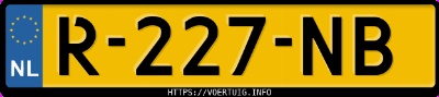 Kenteken afbeelding van R227NB, zwarte Volkswagen Golf 8 1.0 Tsi