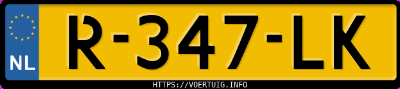 Kenteken afbeelding van R347LK, grijze Volkswagen Golf Vii 1.4tsi 5