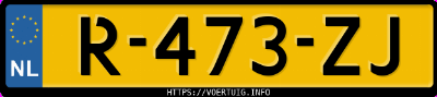 Kenteken afbeelding van R473ZJ, rode Volkswagen LT35