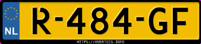 Kenteken afbeelding van R484GF, grijze Volkswagen Polo 1.0 Tsi