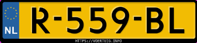 Kenteken afbeelding van R559BL, witte Volkswagen Polo Gti