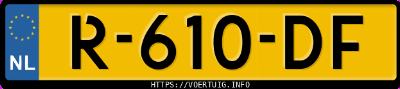 Kenteken afbeelding van R610DF, grijze Volkswagen ID.3 Pro 150 Kw Perform. 1.st