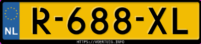 Kenteken afbeelding van R688XL, blauwe Volkswagen Golf Gti Performance 5