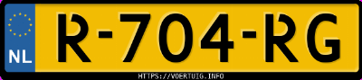 Kenteken afbeelding van R704RG, zwarte Volkswagen ID.5 Pro 128 Kw