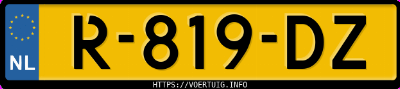 Kenteken afbeelding van R819DZ, zwarte Volkswagen Touareg