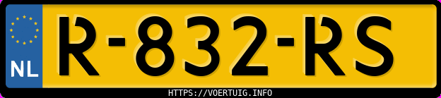 Kenteken afbeelding van R832RS, zwarte Volkswagen ID.4 Pro 150 Kw