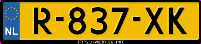 Kenteken afbeelding van R837XK, zwarte Volkswagen Polo 1.0 Tsi