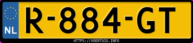 Kenteken afbeelding van R884GT, zwarte Volkswagen ID.4 Gtx 220 Kw