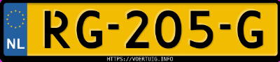 Kenteken afbeelding van RG205G, grijze Volkswagen Passat Variant 1.4 Tsi Bluemotion Plus Trendline
