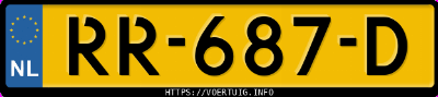 Kenteken afbeelding van RR687D, witte Volkswagen Polo 1.0 Tsi