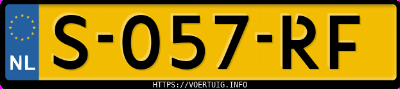 Kenteken afbeelding van S057RF, zwarte Volkswagen Golf 1.5 Tsi 5