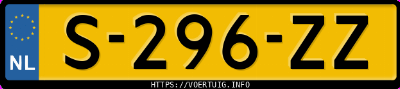 Kenteken afbeelding van S296ZZ, zwarte Volkswagen Golf 8 1.5e Tsi Evo 1.5 Etsi