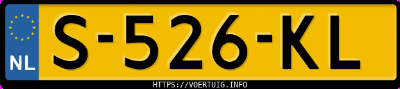 Kenteken afbeelding van S526KL, grijze Volkswagen ID.3 Pro 107 Kw