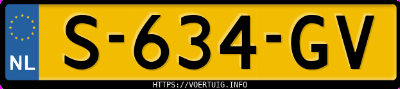 Kenteken afbeelding van S634GV, zwarte Volkswagen Polo Gti