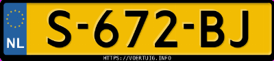 Kenteken afbeelding van S672BJ, blauwe Volkswagen Polo Gti