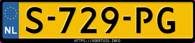 Kenteken afbeelding van S729PG, zwarte Volkswagen Golf 8 V 1.0 Tsi