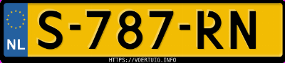 Kenteken afbeelding van S787RN, zwarte Volkswagen Golf Tsi Dsg Comfortline