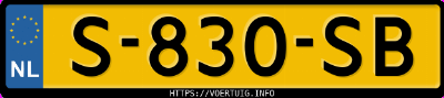 Kenteken afbeelding van S830SB, grijze Volkswagen Taigo 1.0tsi
